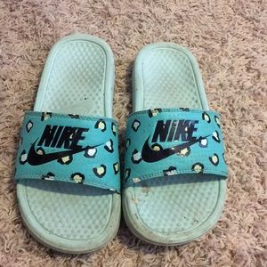 Nike slides turquoise/teal/light blue